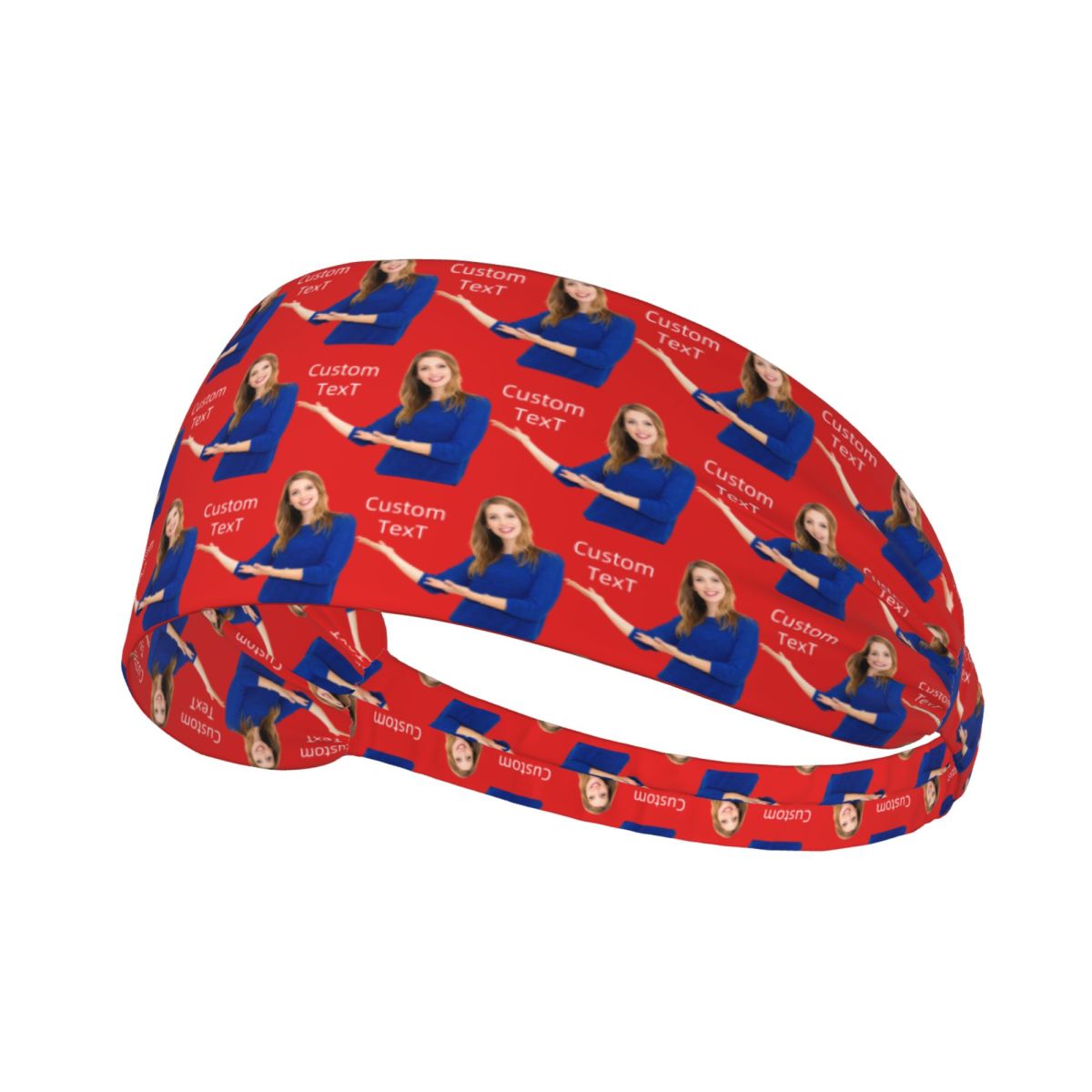 Women Fashion Logo Design - Custom Personalized Face Photo Workout Sweatbands