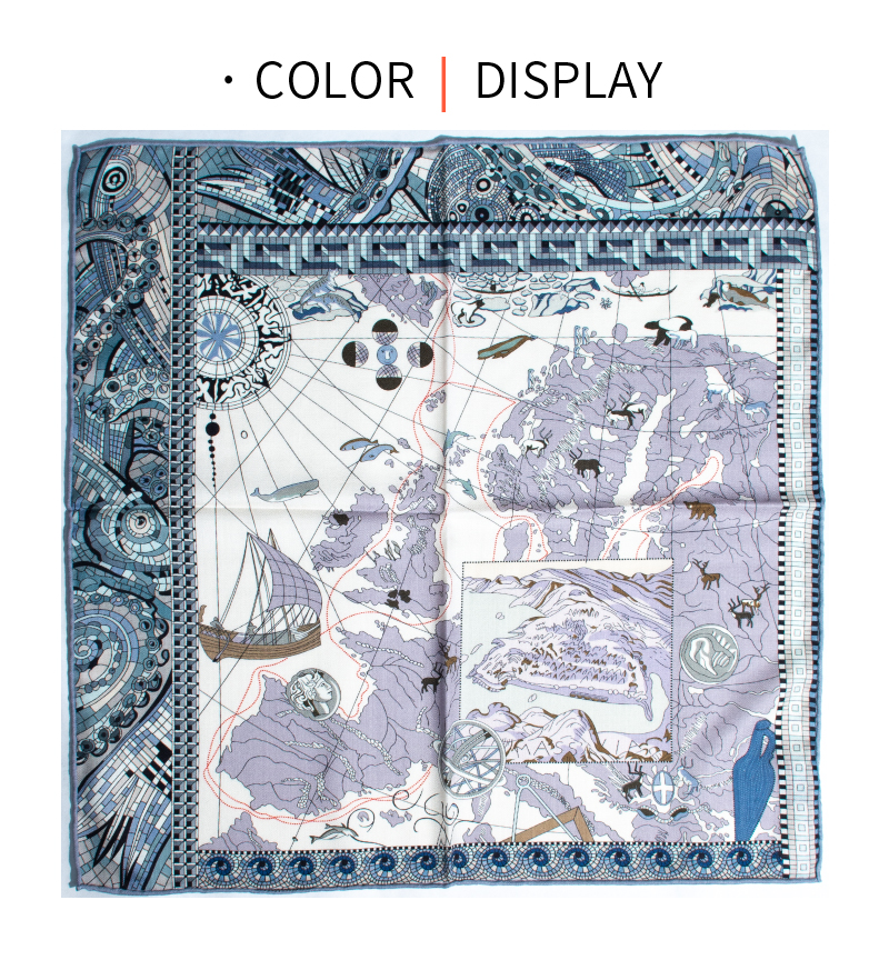 Women'S Fashion Guide - Retro Explorer Map Print Square Scarf