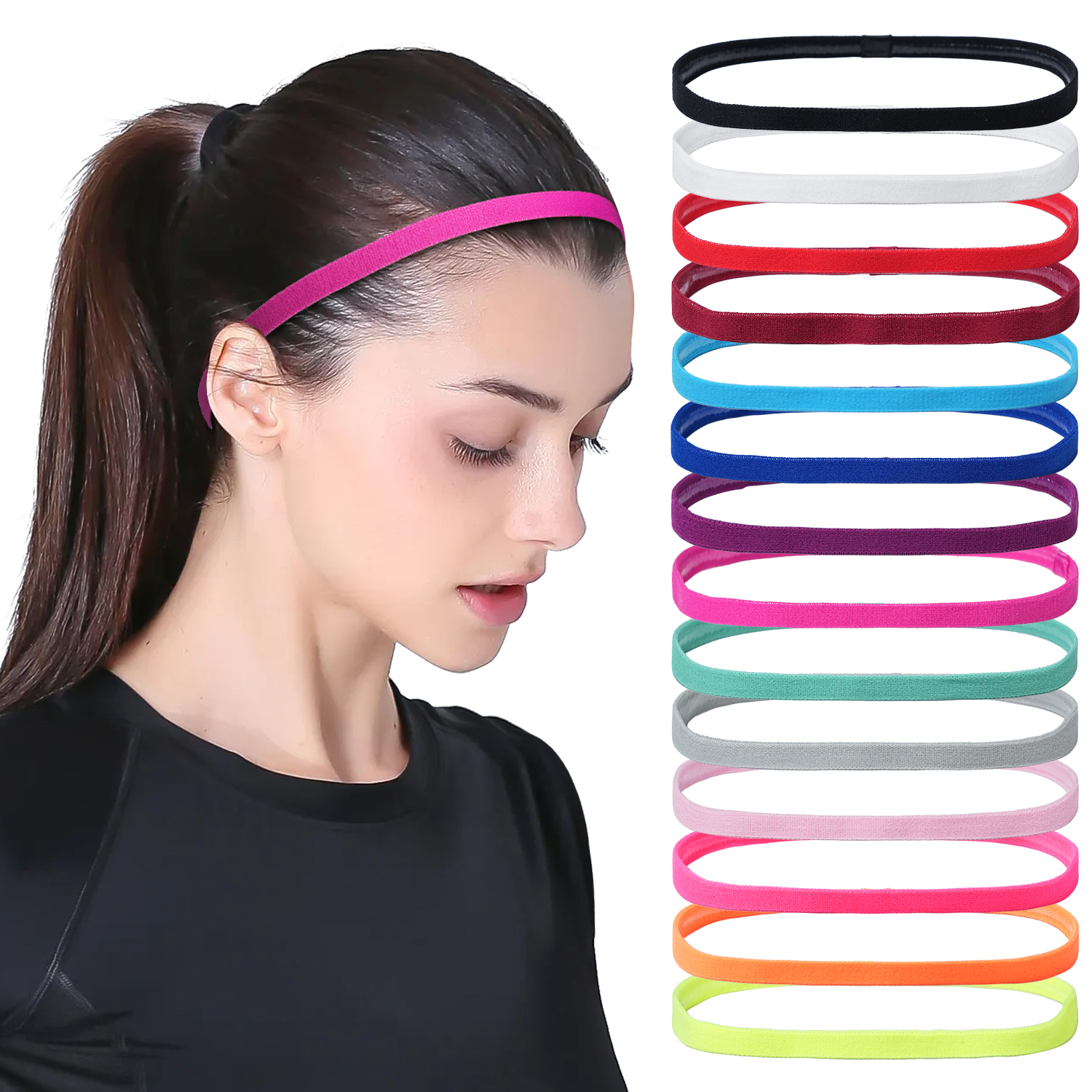 Women'S Fashion Guide - 3Pcs Non-Slip Sports Hairband Silicone Strip