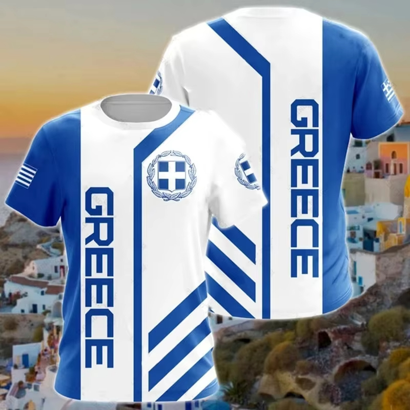 Greece Flag Map 3d Printed T S - Women'S Fashion Guide ulasan dan harga