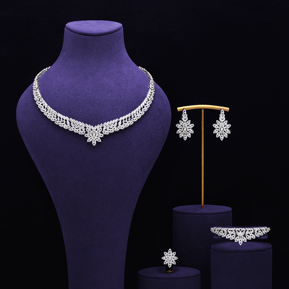 Trendy 4 Pieces Bride Zirconia - Women Fashion Uae ulasan dan harga