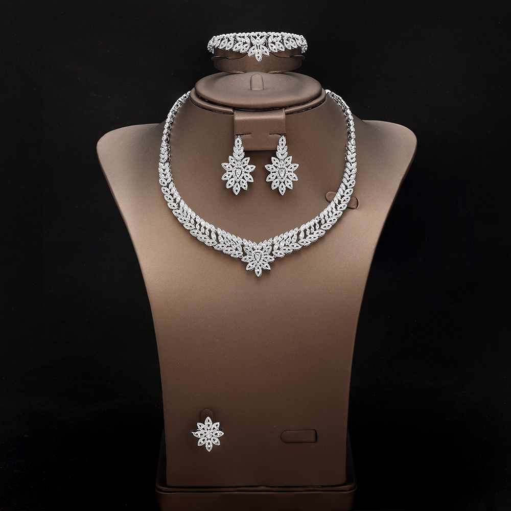 Trendy 4 Pieces Bride Zirconia - Women Fashion Uae ulasan dan harga
