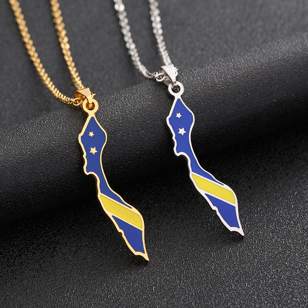 Curacao Map Flag Pendant Neckl - Women'S Fashion Guide ulasan dan harga