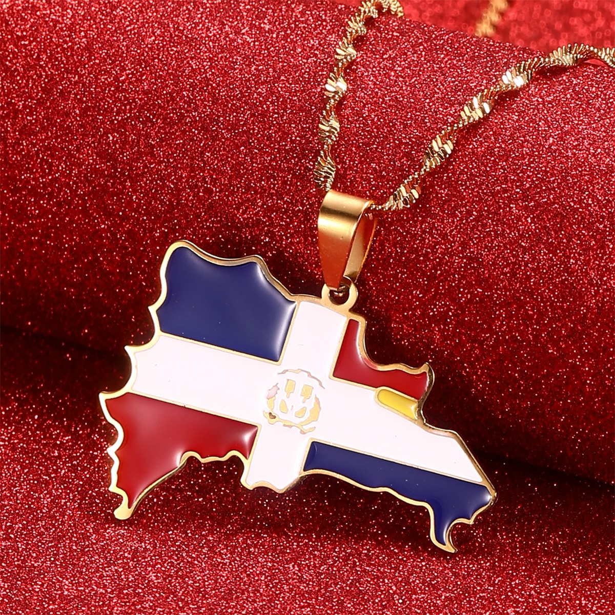 Dominican Republic Map Pendant - Women'S Fashion Guide ulasan dan harga