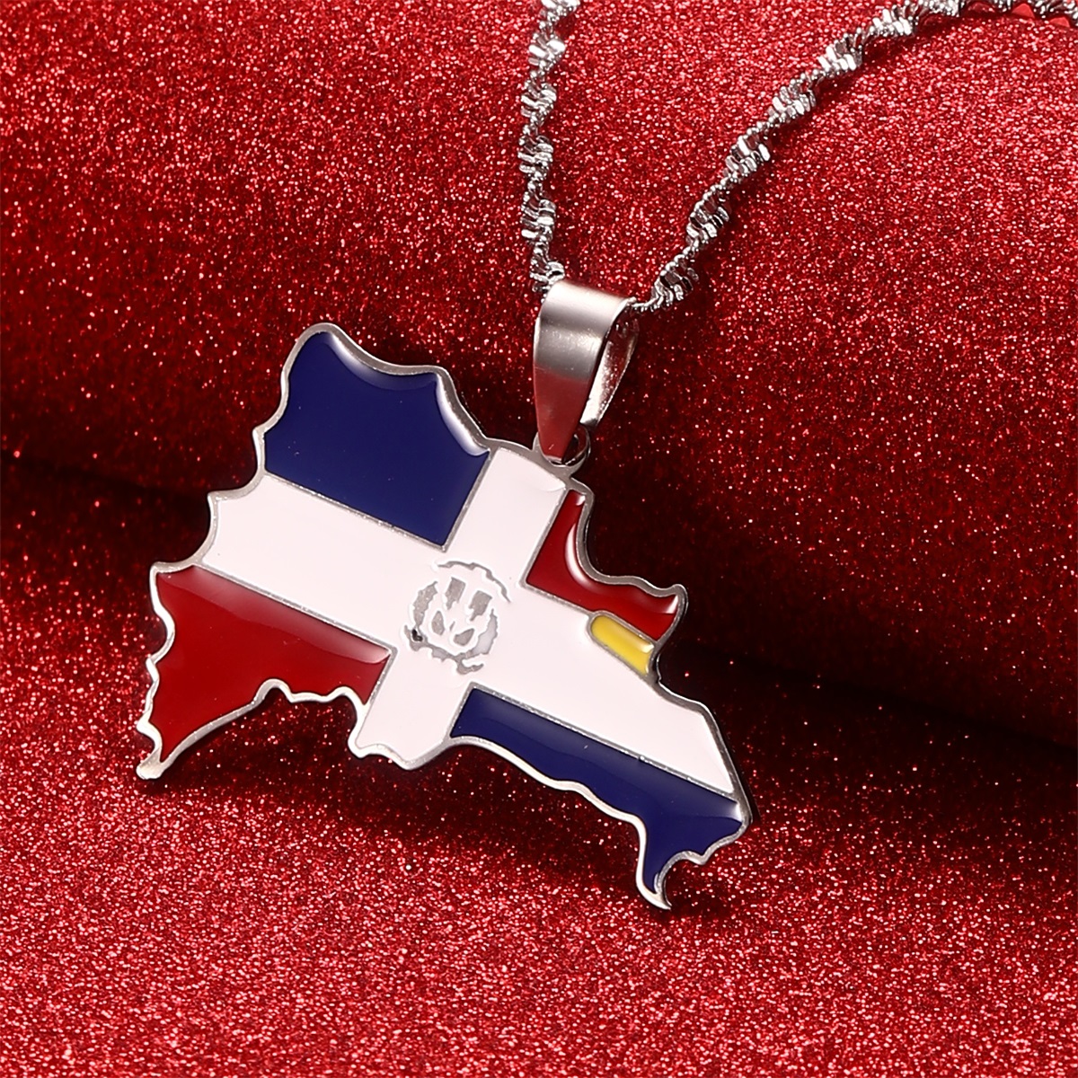 Dominican Republic Map Pendant - Women'S Fashion Guide ulasan dan harga