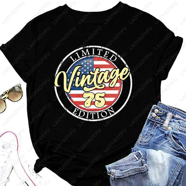 Vintage 1975 T-Shirts for Wome - Women'S Fashion Of The 70S ulasan dan harga