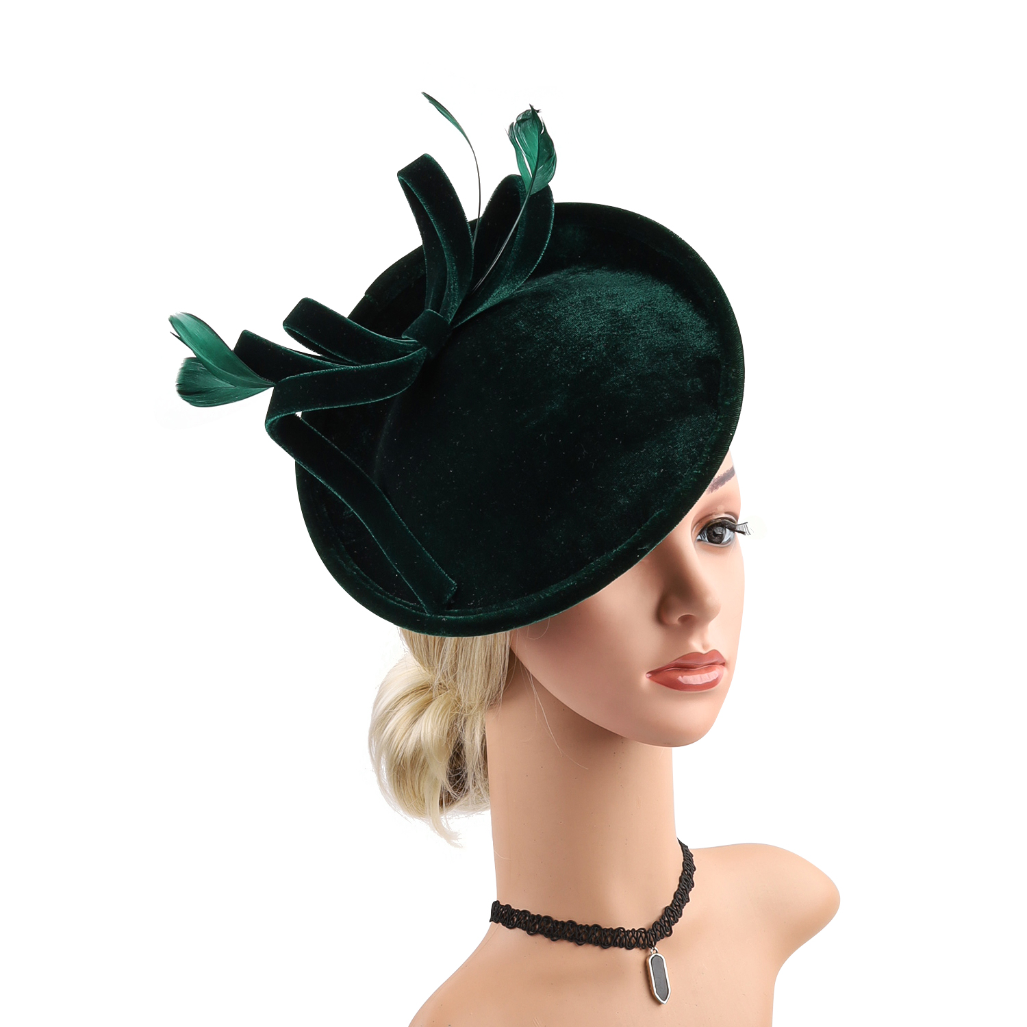 Velour Velvet Fascinator Feath - Women'S Fashion Boutique ulasan dan harga