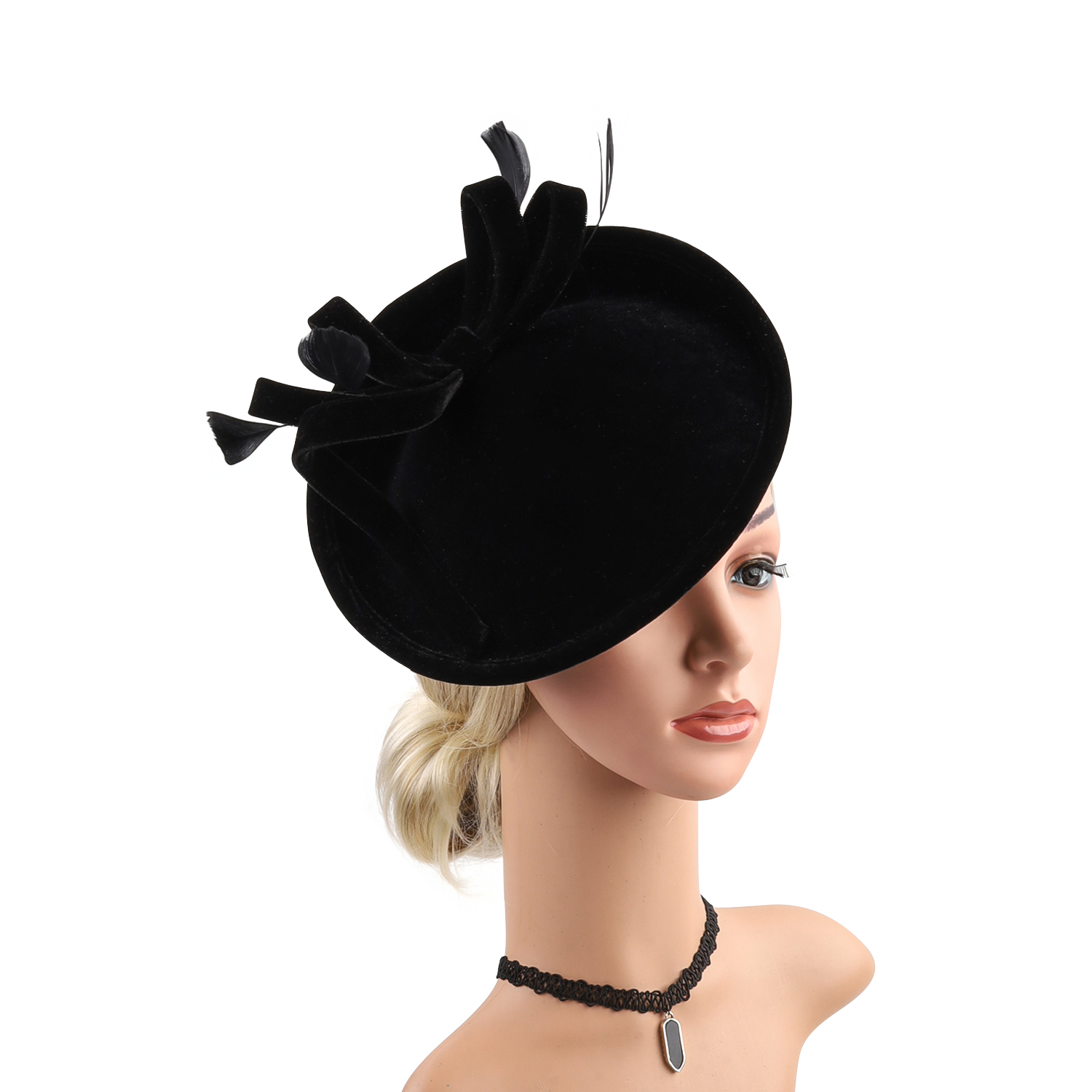 Velour Velvet Fascinator Feath - Women'S Fashion Boutique ulasan dan harga