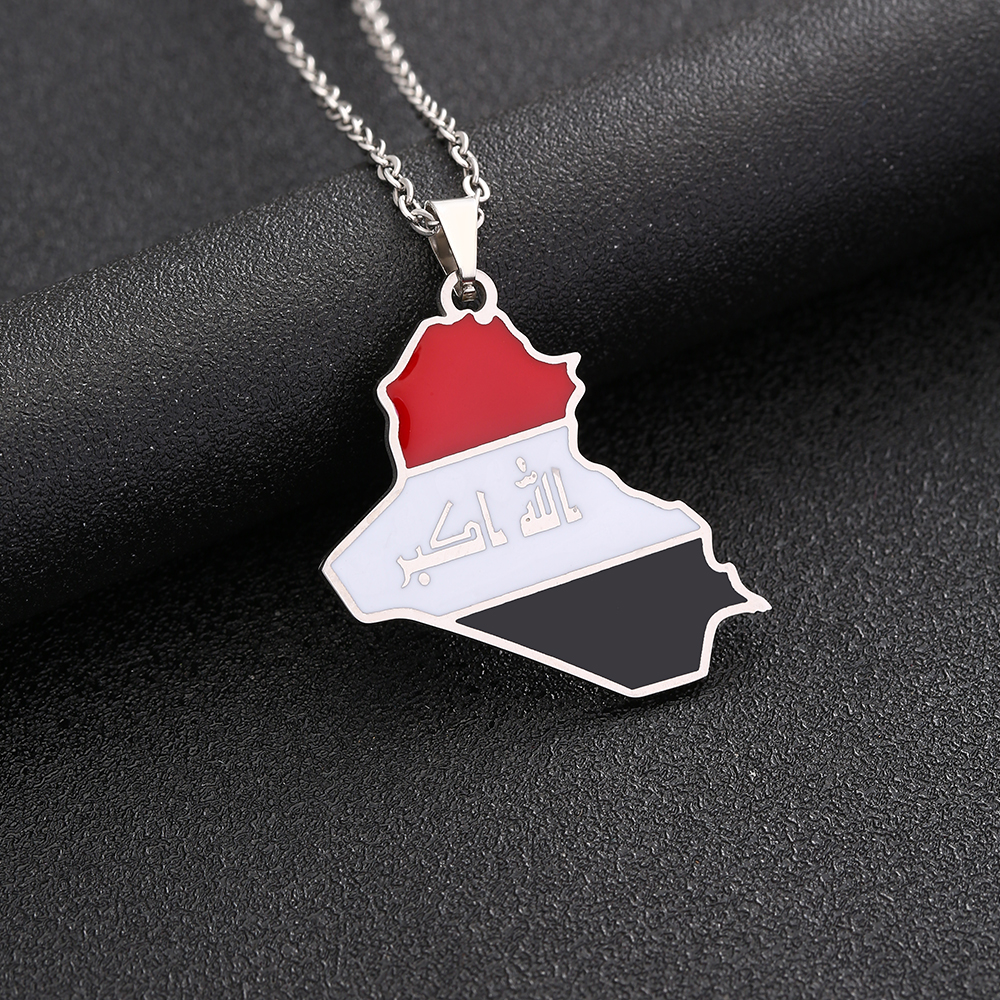 Republic Of Iraq Map Flag Pend - Women'S Fashion Guide ulasan dan harga