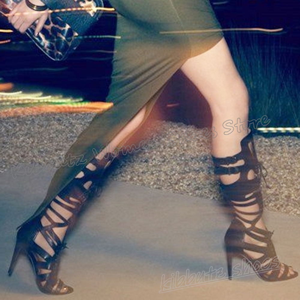 Sneaker Boot Knee High Lace-Up - Women'S Fashion Show ulasan dan harga