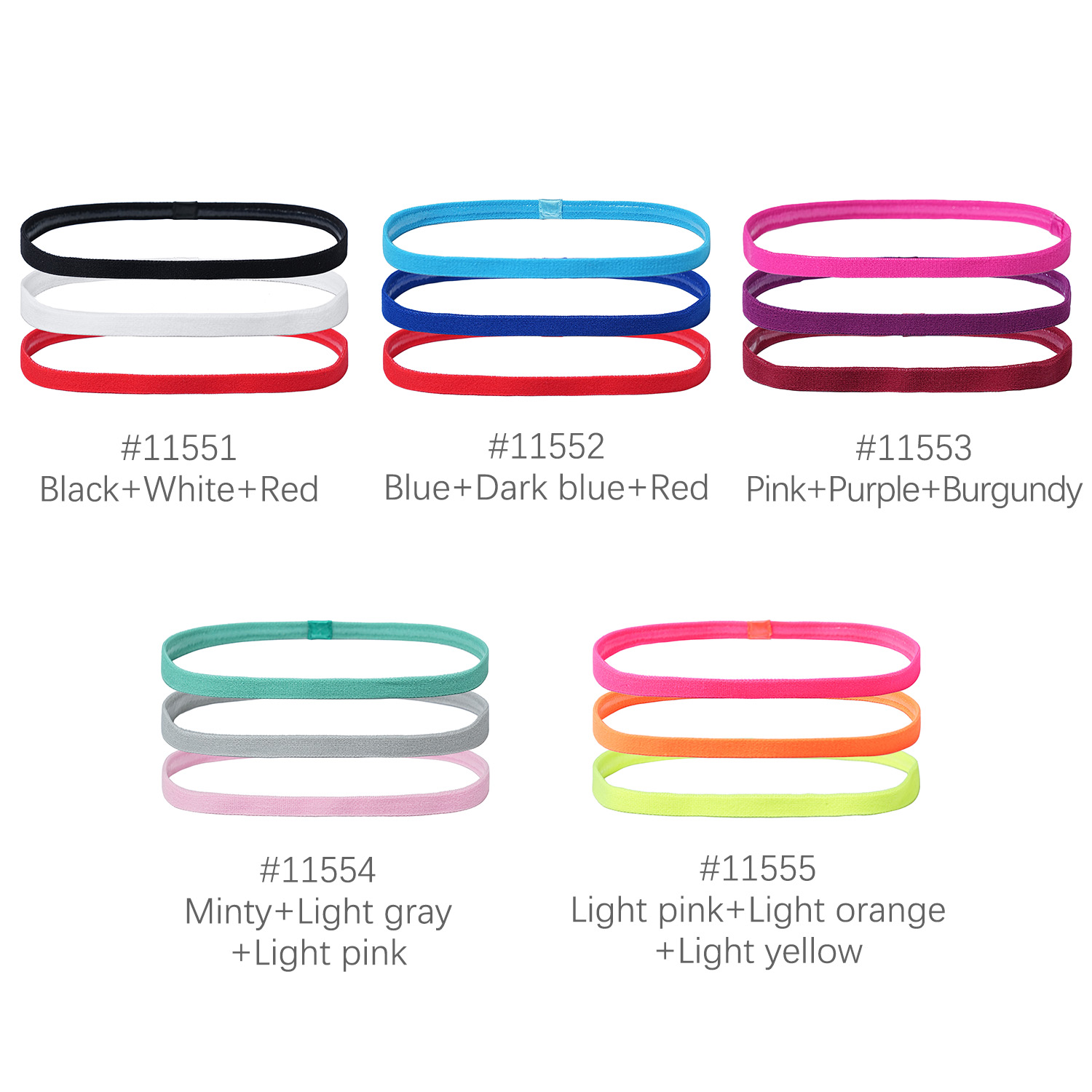 3Pcs Non-Slip Sports Hairband  - Women'S Fashion Guide ulasan dan harga