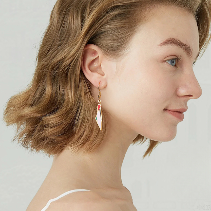 YILUOCD Palestine Map Drop Ear - Women'S Fashion Guide ulasan dan harga