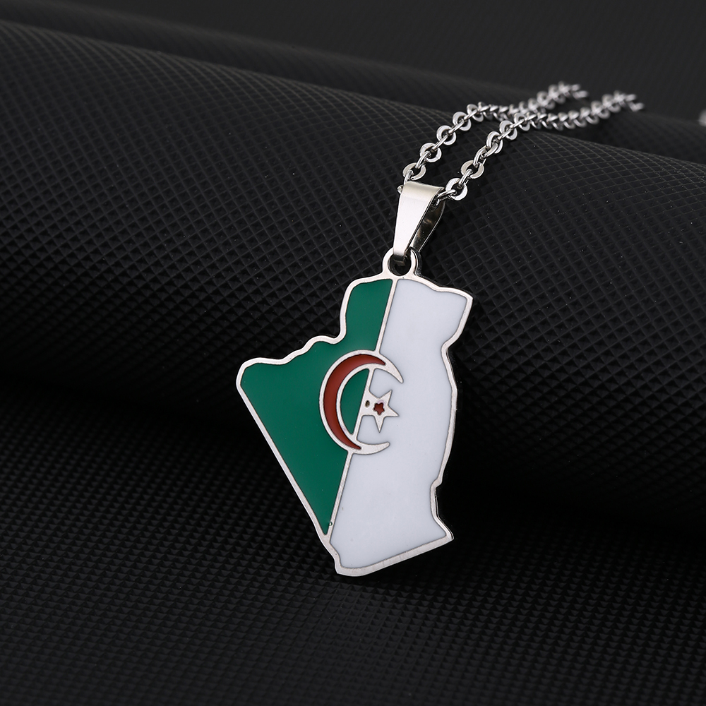Africa Algeria Map Flag Pendan - Women'S Fashion Guide ulasan dan harga
