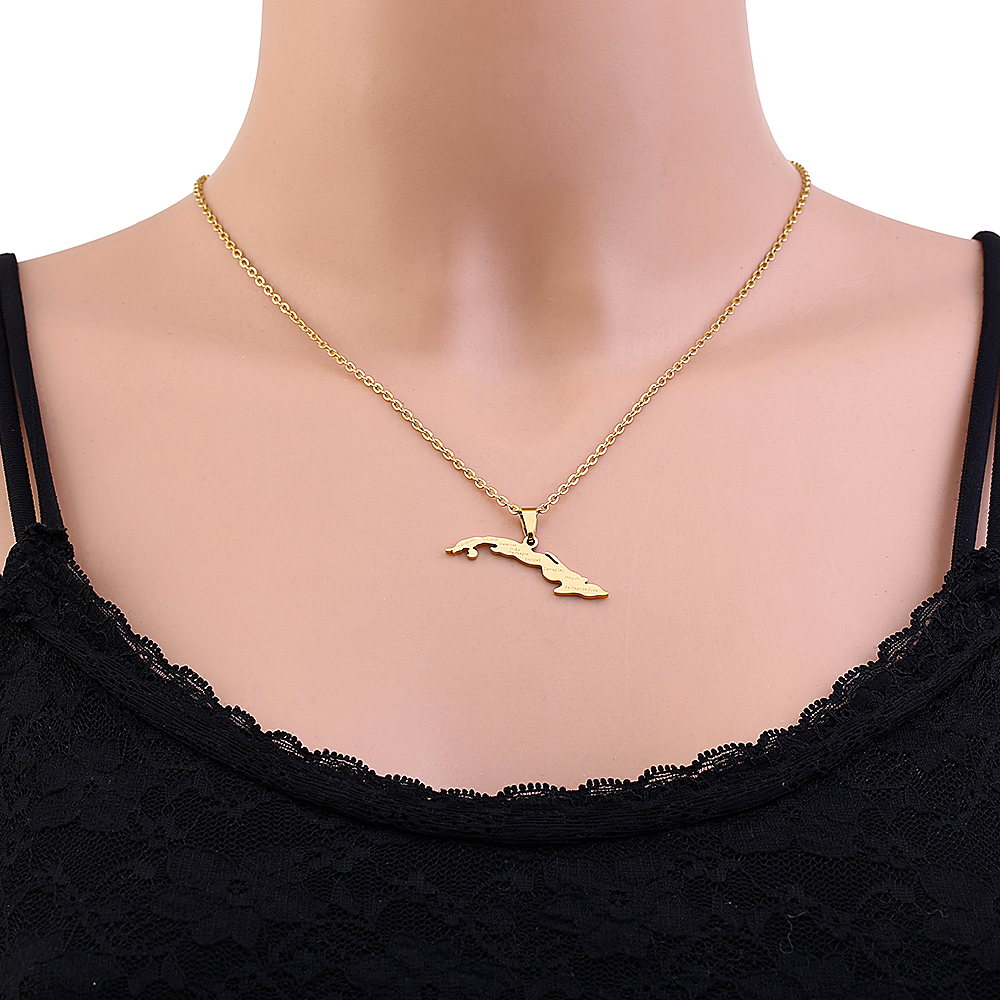 Fashion Cuba Map City Pendant  - Women'S Fashion Guide ulasan dan harga