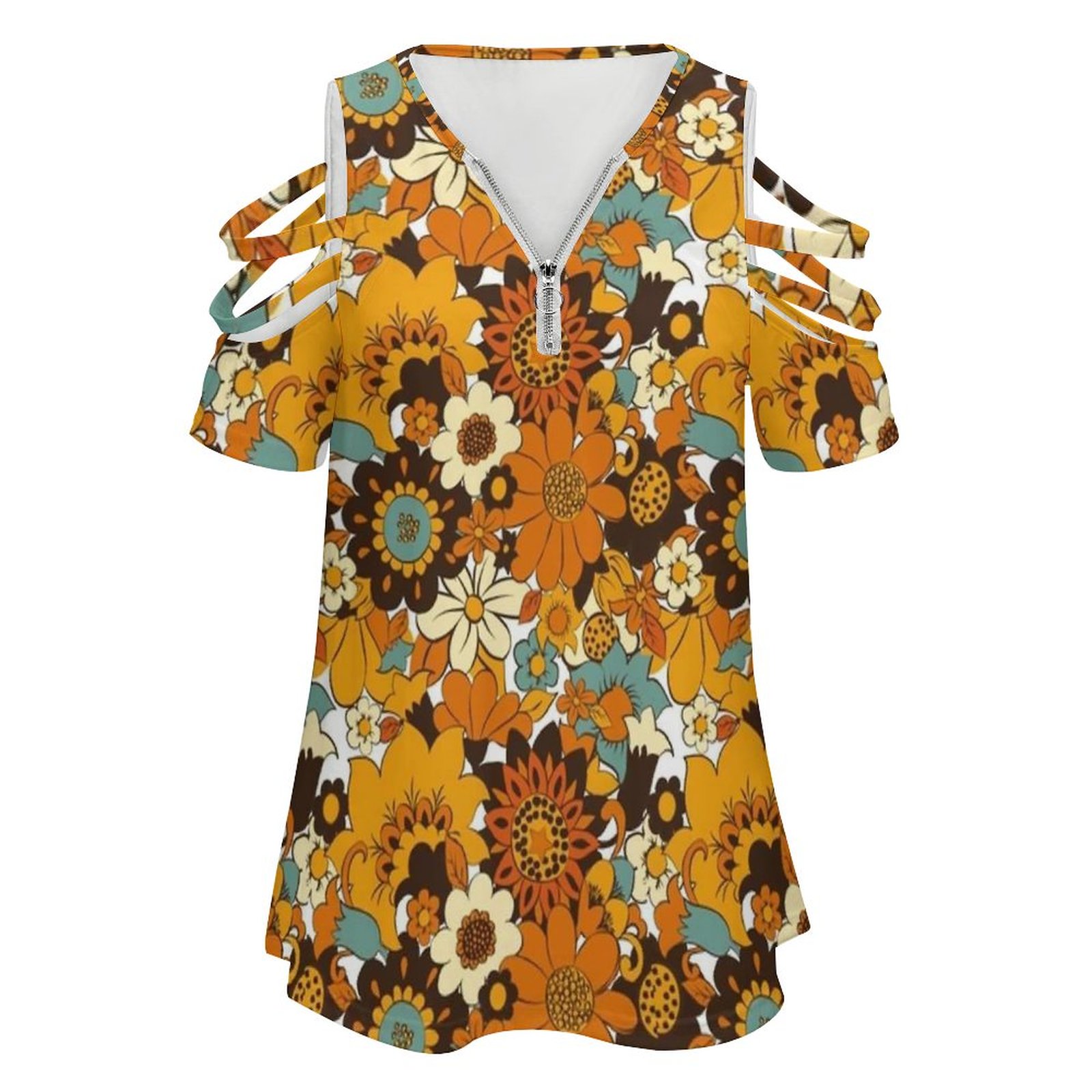 70S 60S Retro Flower Power , F - Women'S Fashion Of The 70S ulasan dan harga