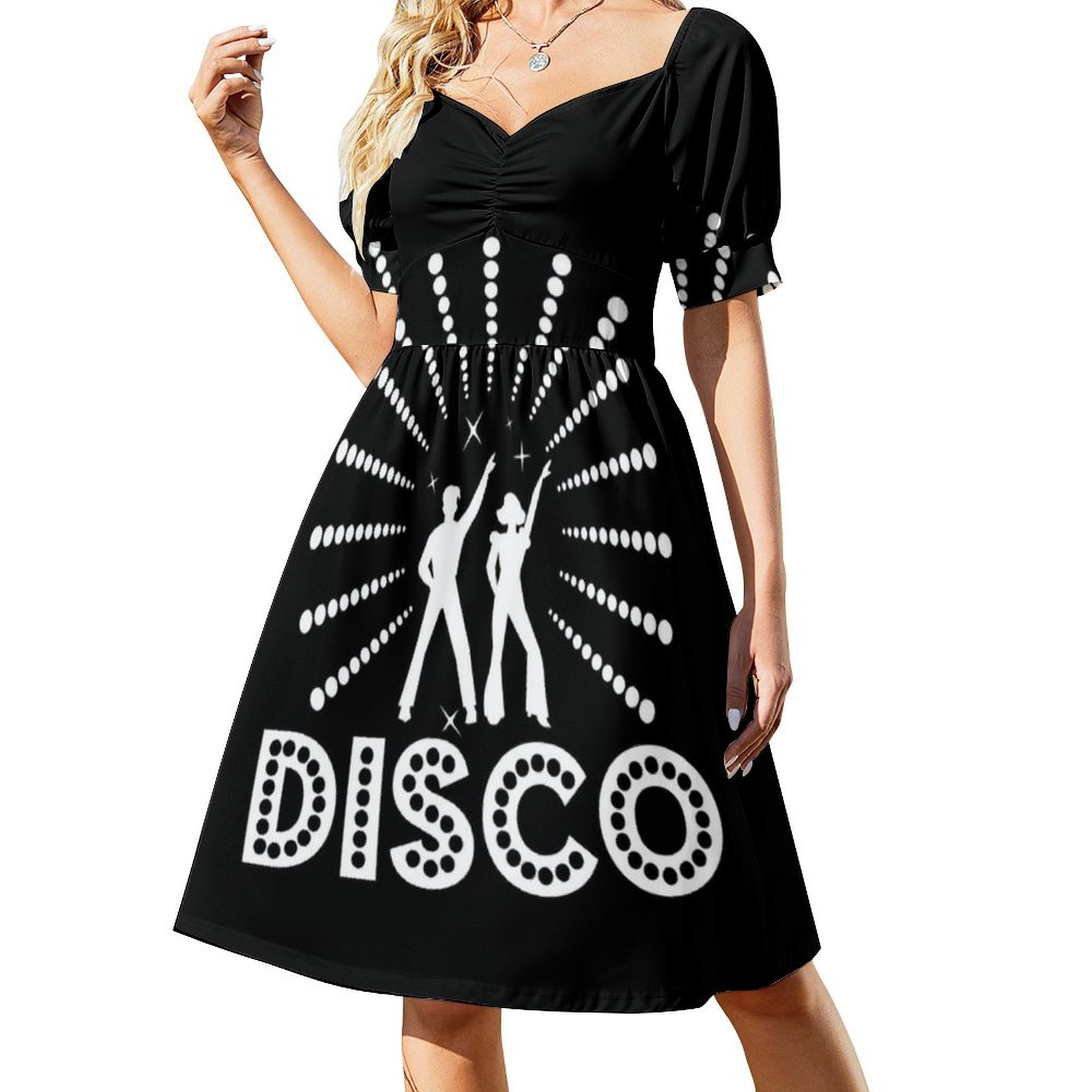 White And Black 70S Disco Part - Women'S Fashion Of The 70S ulasan dan harga