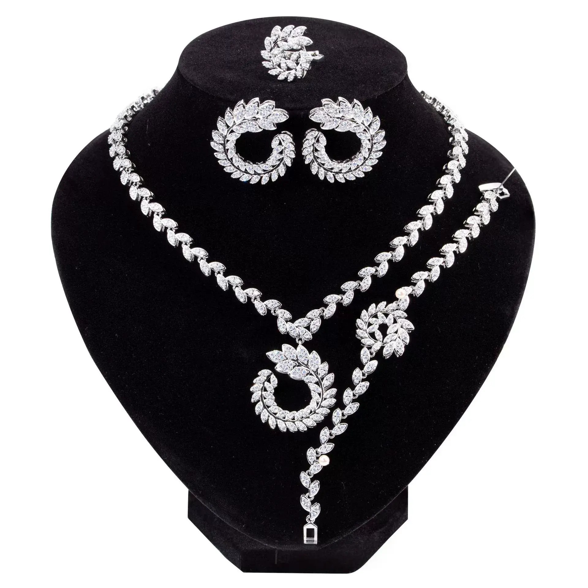 4PCS Wedding Jewelry Set Cubic - Women Fashion Uae ulasan dan harga