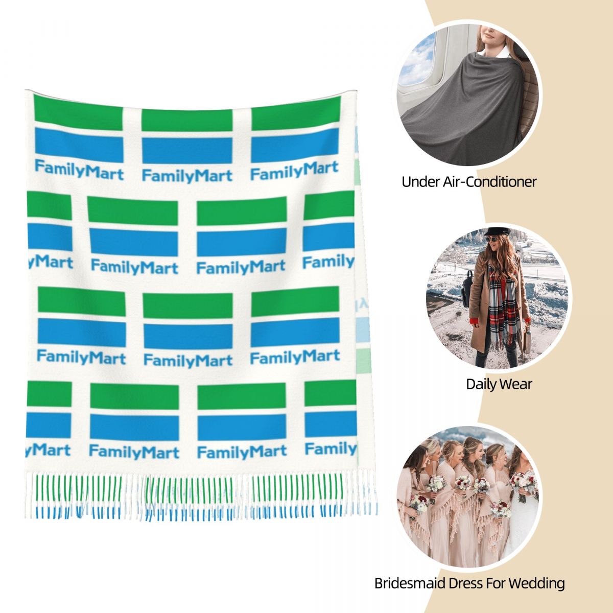Family Mart Scarf Tassel Scarv - Women'S Fashion Mart ulasan dan harga
