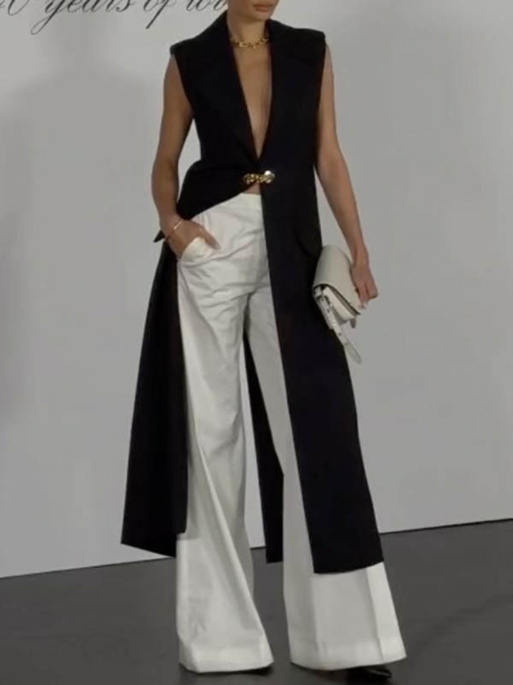Women's Solid Black Sleeveless - Women'S Fashion Trends 2026 Spring Summer ulasan dan harga
