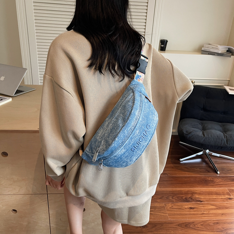 Denim Blue Chest Bags For Wome - Women'S Fashion Boutique ulasan dan harga